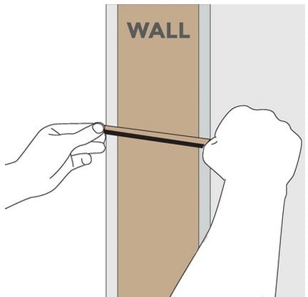 How to measure wall thickness for an interior european door